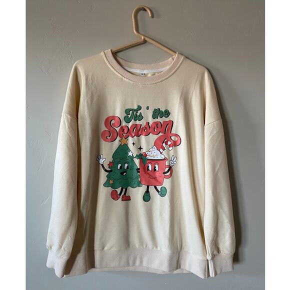 Medium "Tis the Season" Christmas Sweatshirt - Picture 2 of 3